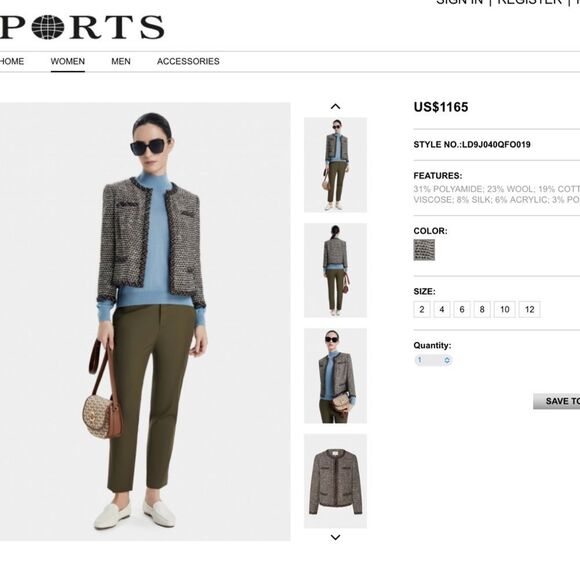 Ports International 100% Merino Wool Herringbone Moto Style Zipped Jacket - Picture 17 of 17